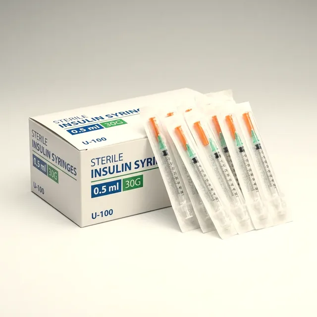 Insulin Syringes 0.5 ml 30G research peptide